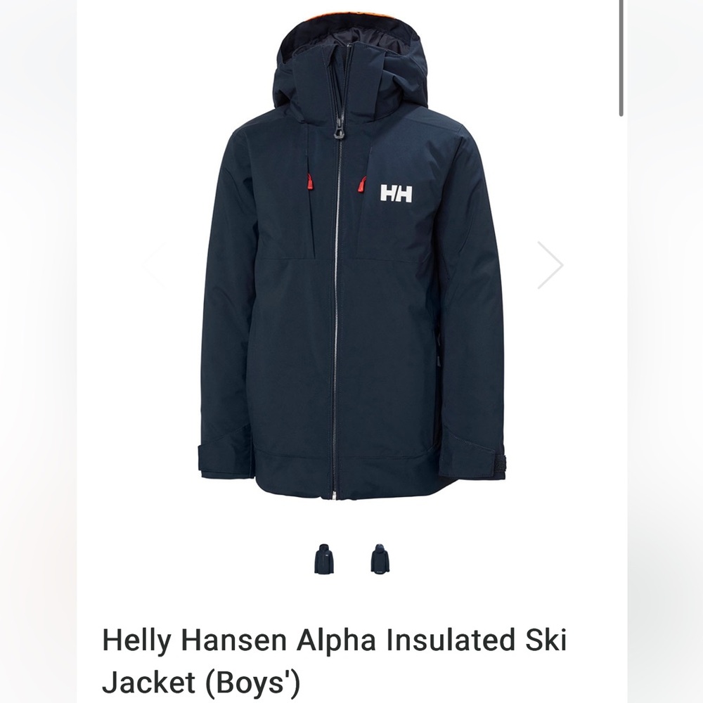 Kids Helly Hansen Alpha Ski/ Snowboard insulated jacket - size 8